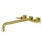 Kingston Brass KS6047CML Wall Mount Tub Faucet, Brushed Brass KS6047CML - alternate 1